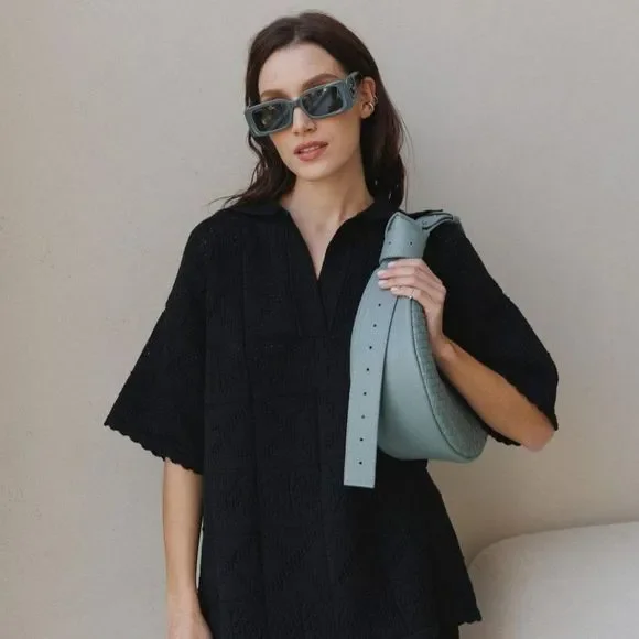 Gucci GG1325S 003 Sunglasses Grey Smoke Grey Rectangle Women